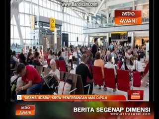 'Drama udara', krew penerbangan MAS dipuji