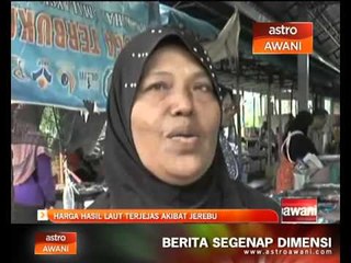 Harga hasil laut terjejas akibat jerebu
