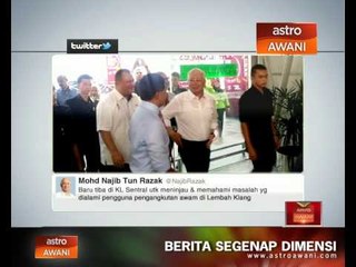 Najib ke KL Sentral tinjau masalah pengguna
