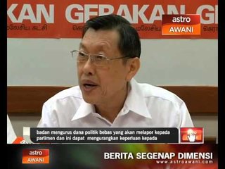 Tubuh badan bebas dan telus urus dana politik