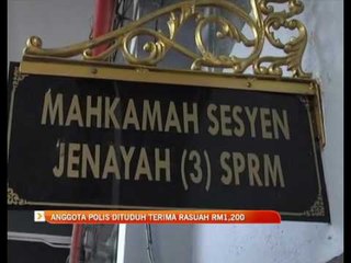 Download Video: Anggota polis dituduh terima rasuah RM1,200