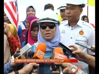 Jambatan batang sadong 98.5 peratus siap.