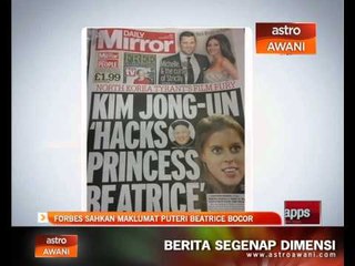 Forbes sahkan maklumat Puteri Beatrice bocor