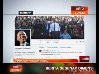 Presiden AS, Barack Obama aktif di laman Twitter