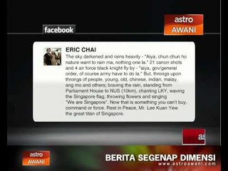 'Mr Lee' dan 'State Funeral' trending di Twitter Singapura