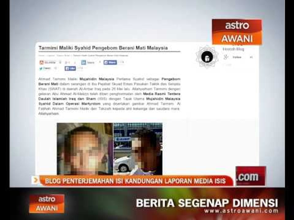 Blog penterjemahan isi kandungan laporan media ISIS