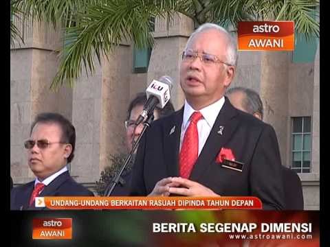 Undang-undang berkaitan rasuah dipinda tahun depan