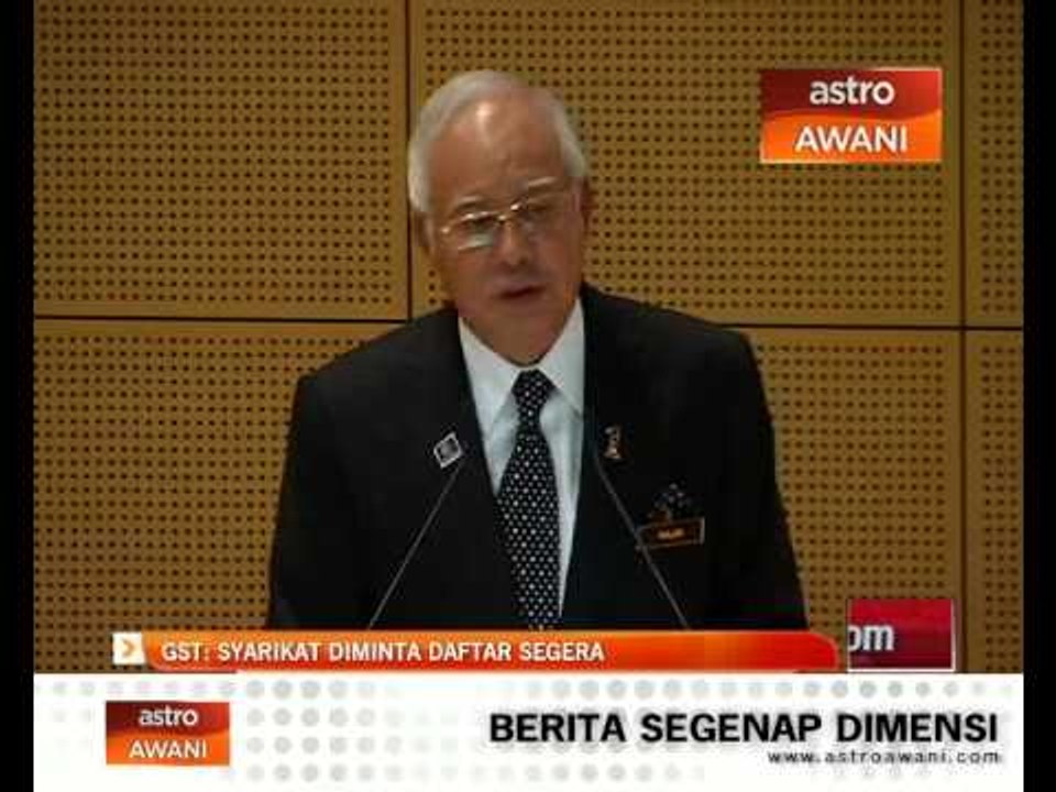 GST: Syarikat perlu daftar segera