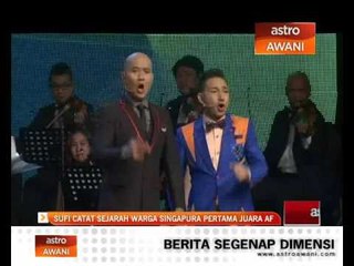Sufi catat sejarah warga Singapura pertama juarai Akademi Fantasia
