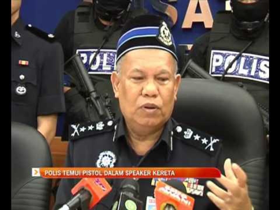 Polis temui pistol dalam speaker kereta