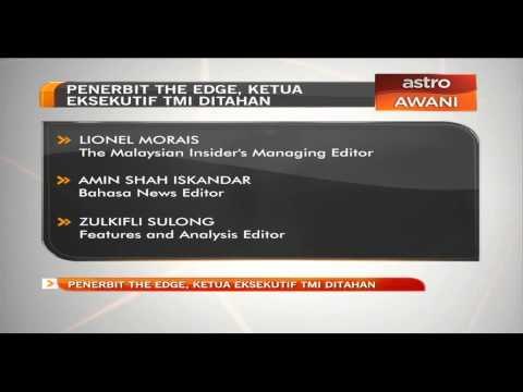 Penerbit The Edge, ketua eksekutif TMI ditahan