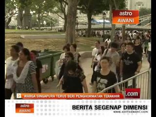 Warga Singapura terus beri penghormatan terakhir