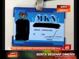 Descargar video: Polis Kedah tahan empat suspek kegiatan kad kuasa palsu