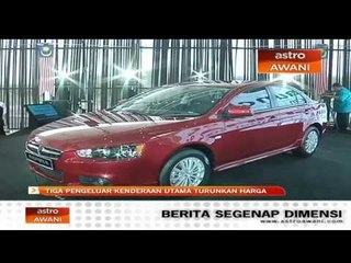 Tiga pengeluar kenderaan utama turunkan harga