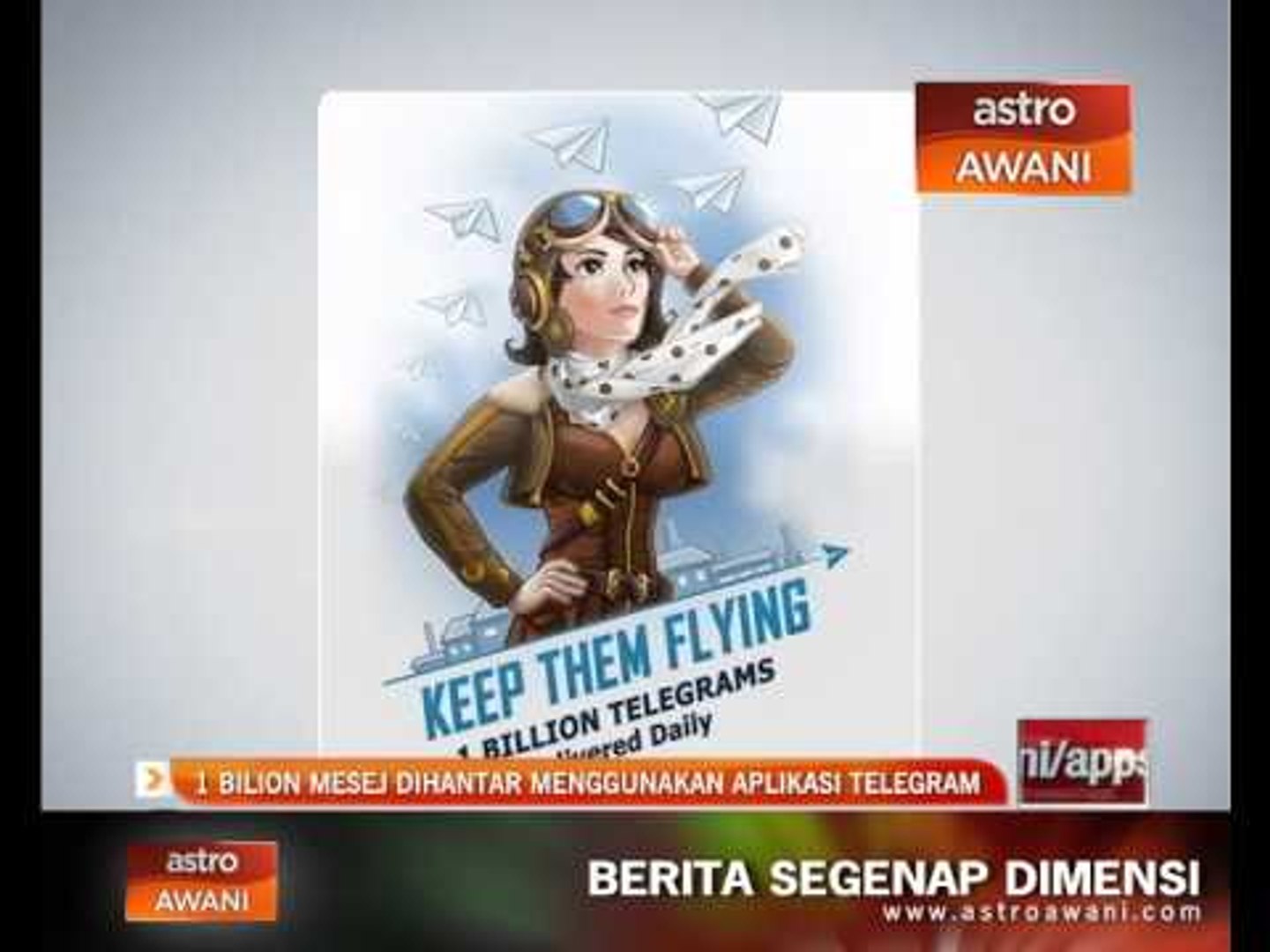 1 bilion mesej dihantar menggunakan aplikasi Telegram