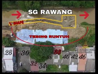 Mendapan tanah di Sungai Rawang