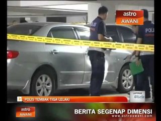 Polis melepaskan 4 das tembakan, tembak 3 lelaki