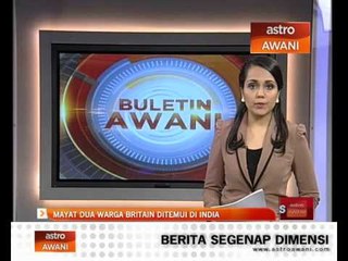 Mayat dua warga Britain ditenui di India