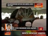 Suasana di lokasi pengebumian Allahyarham Datuk Nik Abdul Aziz
