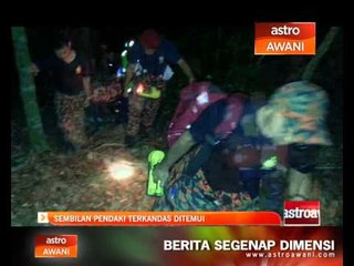 Sembilan pendaki terkandas di Gunung Santubong ditemui