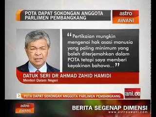 POTA dapat sokongan anggota parlimen pembangkang