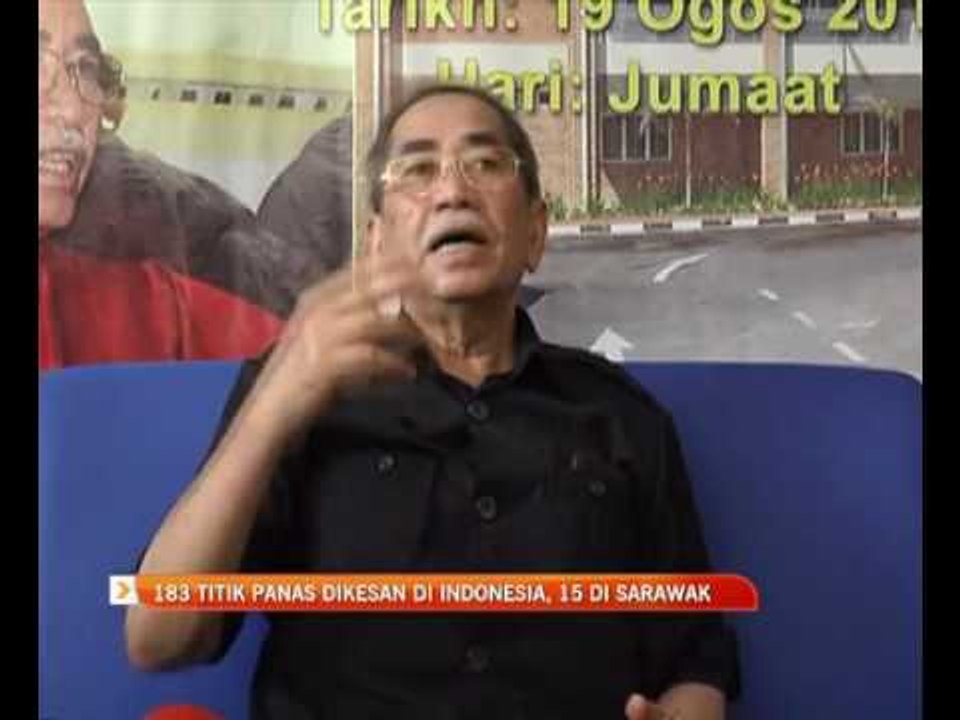 183 titik panas dikesan di Indonesia , 15 di Sarawak