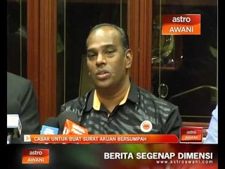 Cabar G. Palanivel  untuk buat surat Akuan Bersumpah