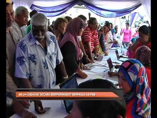 BR1M dibayar secara berperingkat bermula 18 Februari