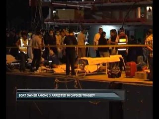 Boat owner among 3 arrested in capsize tragedy