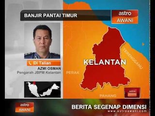 Perkembangan banjir di Kelantan (Selasa 8:00 malam)