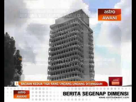 Bacaan kedua tiga rang undang-undang ditangguh