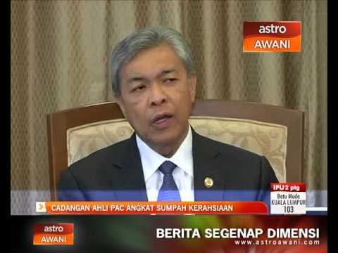 Cadangan ahli PAC angkat sumpah kerahsiaan