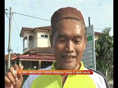 Alumni SMDSA agih juadah berbuka puasa di bahu jalan