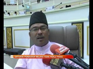 Difteria: Penduduk Melaka tidak perlu panik