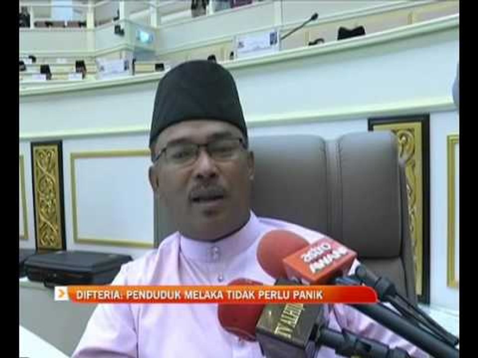 Difteria: Penduduk Melaka tidak perlu panik