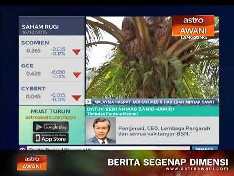 Malaysia hasrat jadikan Mesir hab edar minyak sawit