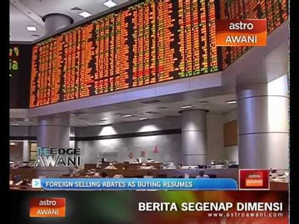 Foreign selling abates as buying resumes