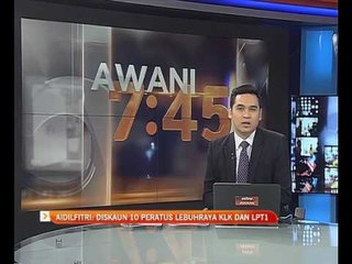 Aidilfitri: diskaun 10 peratus Lebuhraya KLK dan LPT1