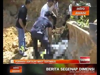 Pemandu jentolak maut tertimbus