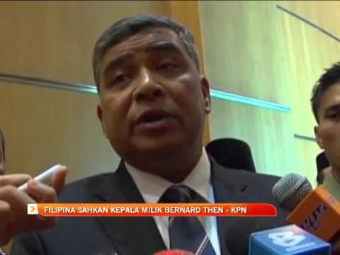 Filipina sahkan kepala milik Bernard Then