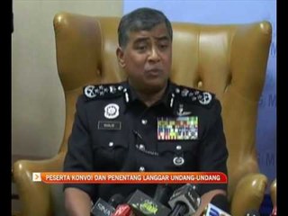 Peserta konvoi dan penentang langgar undang-undang