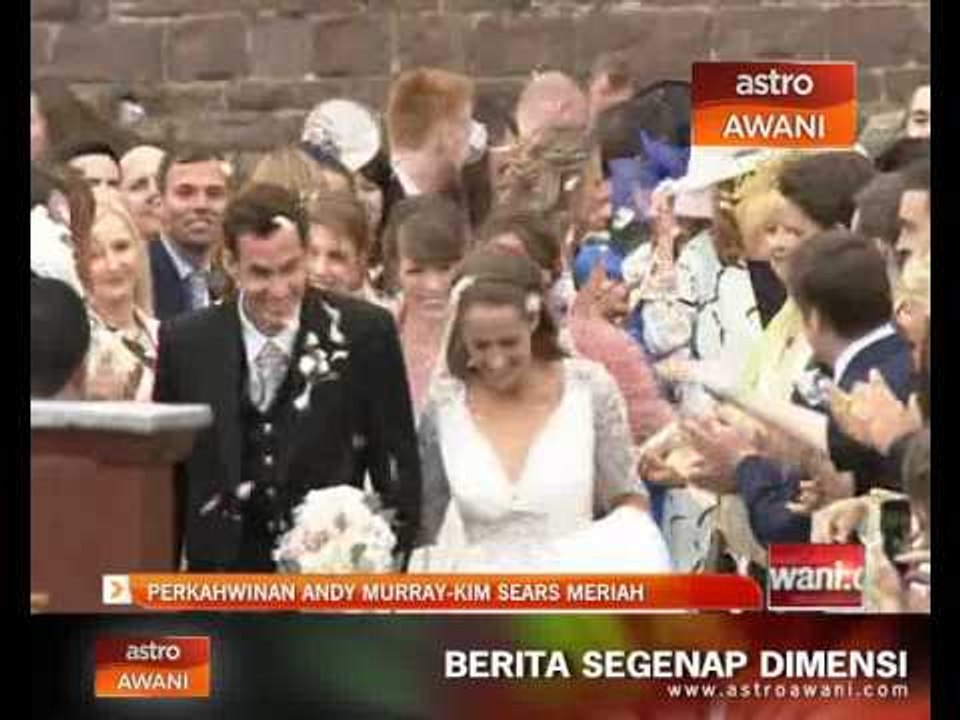 Perkahwinan Andy Murray-Kim Sears meriah