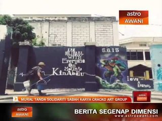 Mural tanda solidariti Sabah karya Cracko Art Group