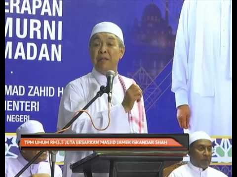 TPM umum RM3.5 juta besarkan Masjid Jamek Iskandar Shah