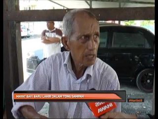 Mayat bayi baru lahir dalam tong sampah