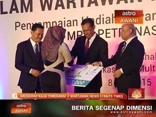 Anugerah Kajai dimenangi 3 wartawan News Stratis Times