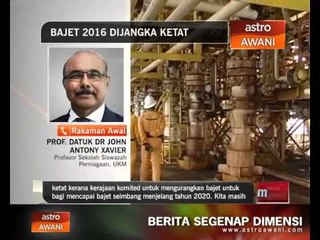 Bajet 2016 dijangka ketat