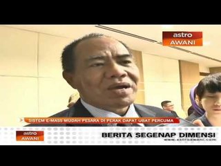 Sistem E-Mass mudah pesara di Perak dapat bantuan ubat percuma