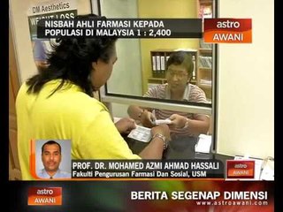 Nisbah ahli farmasi kepada populasi di Malaysia 1:2,400