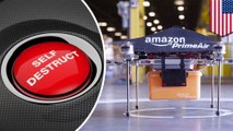 Amazon patents self-destructing delivery drones
